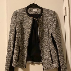 Calvin Klein Tweed Zip Jacket Size 10